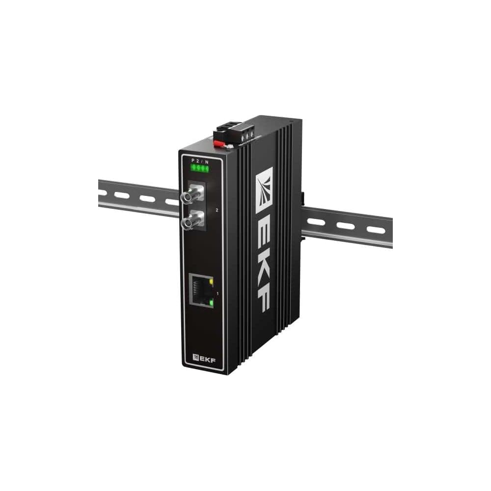 Медиаконвертер EKF 10/100Base-TX в 100Base-X, разъем ST, двойное одномодовое оптоволокно, 1310нм TSX TSX-MC-1GX1GT-ST