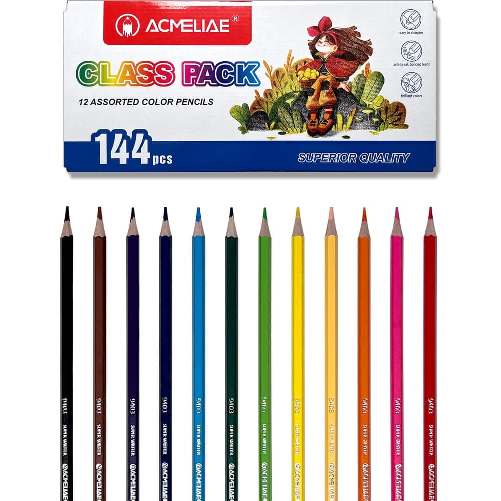Набор цветных карандашей ACMELIAE CLASS PACK 144 шт, 12 цветов 43113