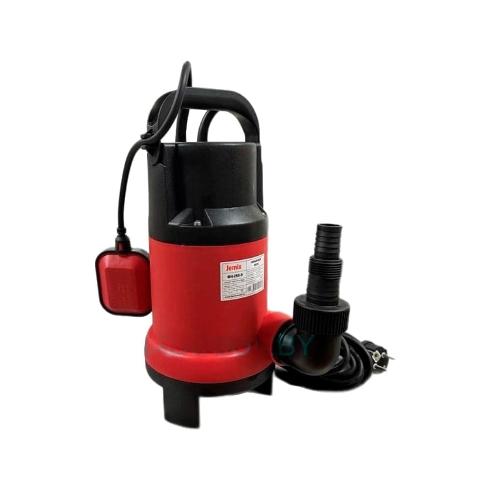 Насос фекальный JEMIX ФН-250-9 900 Вт, корпус пластик, макс. подъем 9 м, макс. произв. 15 куб.м/ч 87664