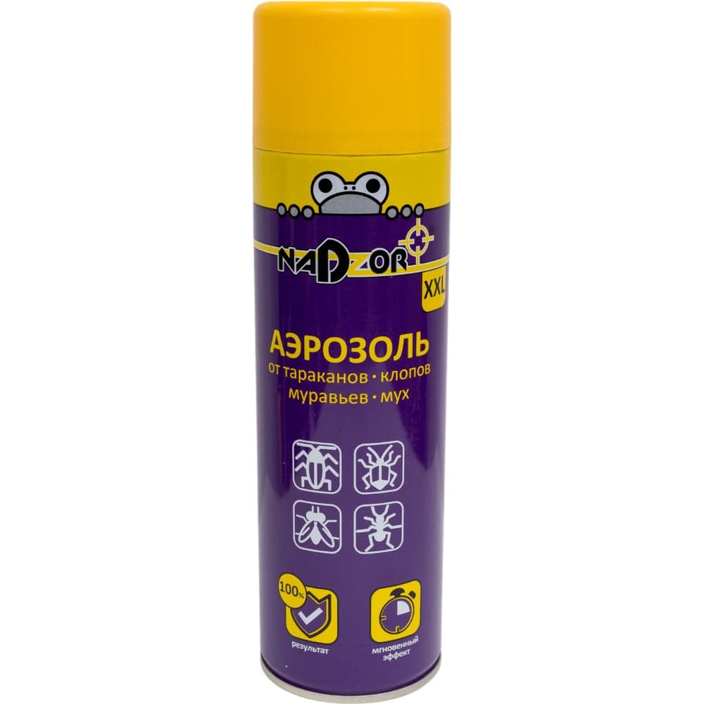 Аэрозоль Nadzor XXL от тараканов, клопов, муравьев, мух, 440 мл 118211