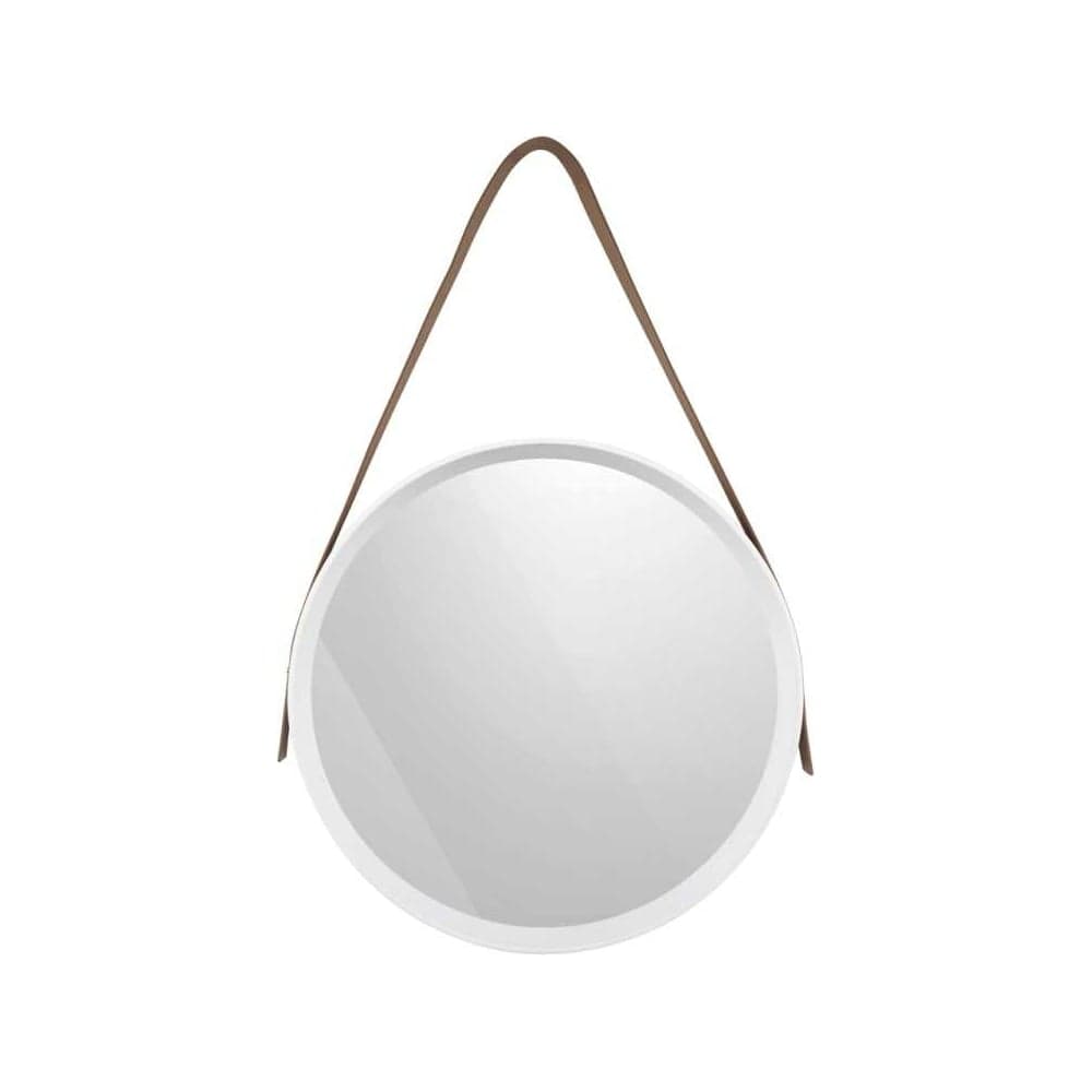 Зеркало настенное на ремне Вещицы Манхэттен, D395, белый Fancy96