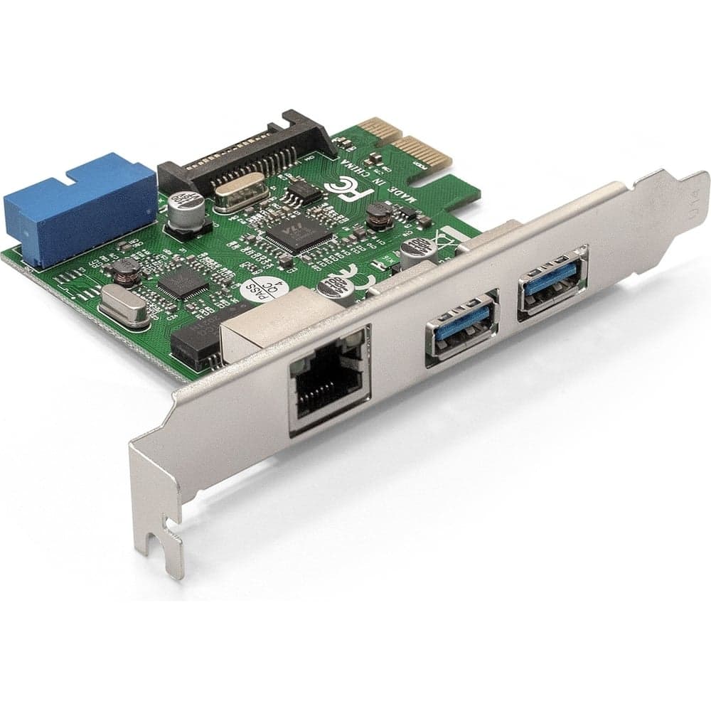 Контроллер сетевой ExeGate EXE-362 PCI-E x1 v2.0, LAN UTP 1000Mbps + 2*USB3.0 ext. + 1*19pin int. внутренние коннекторы для подключения 2*USB3.0 портов на корпус 290278