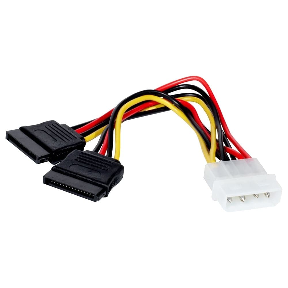 Кабель ExeGate питания SATA EX-CC-SATA-PSY Molex 4pin 2xSATA15pin, 0,15м 138935
