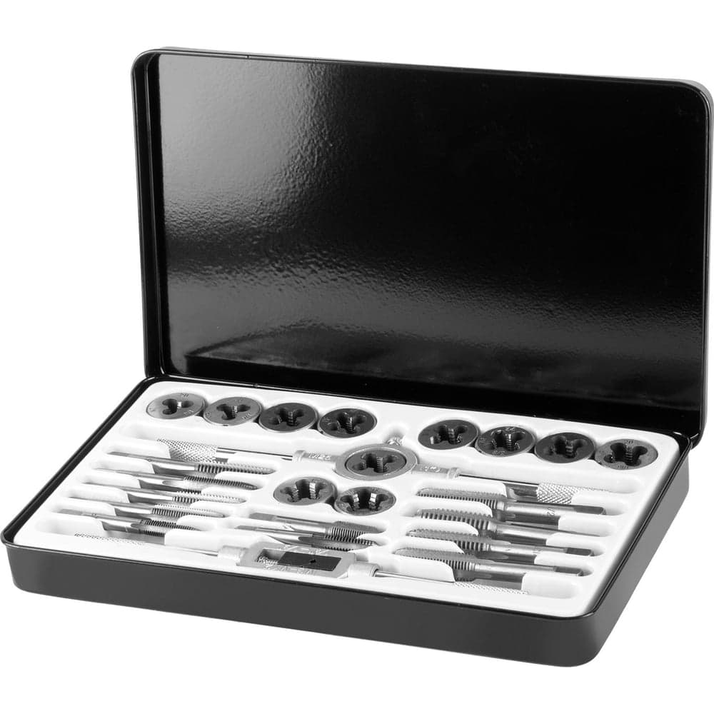 Набор метчиков и плашек AV Steel 24 предметов, 1/4"-1/2", в металлическом кейсе AV-921209