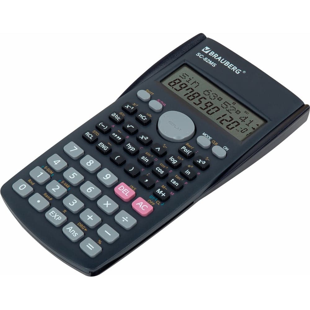 Калькулятор инженерный BRAUBERG Sc-82ms (158x85 мм), 240 функций, 10+2 разрядов, темно-синий 271721