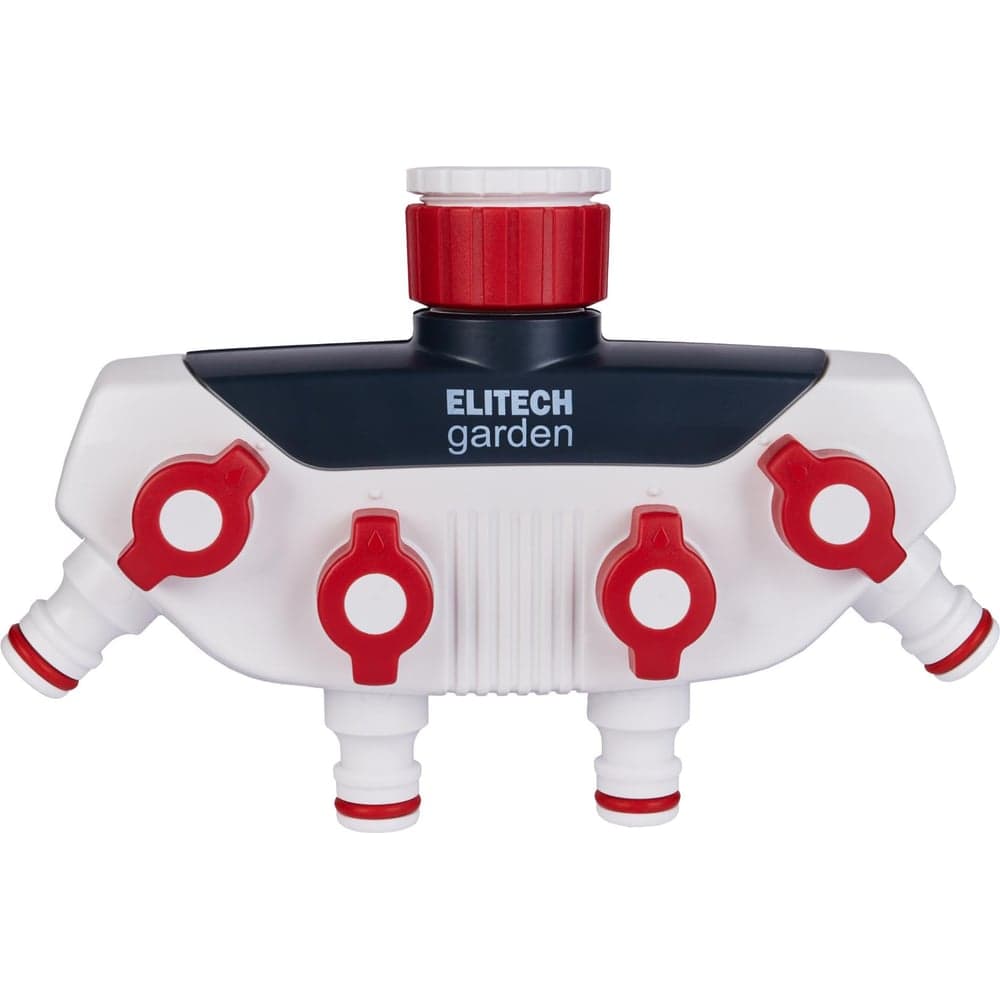 Распределитель потоков 4-х канальный с переходником 3/4"-1" HF 002 Garden Elitech 206026