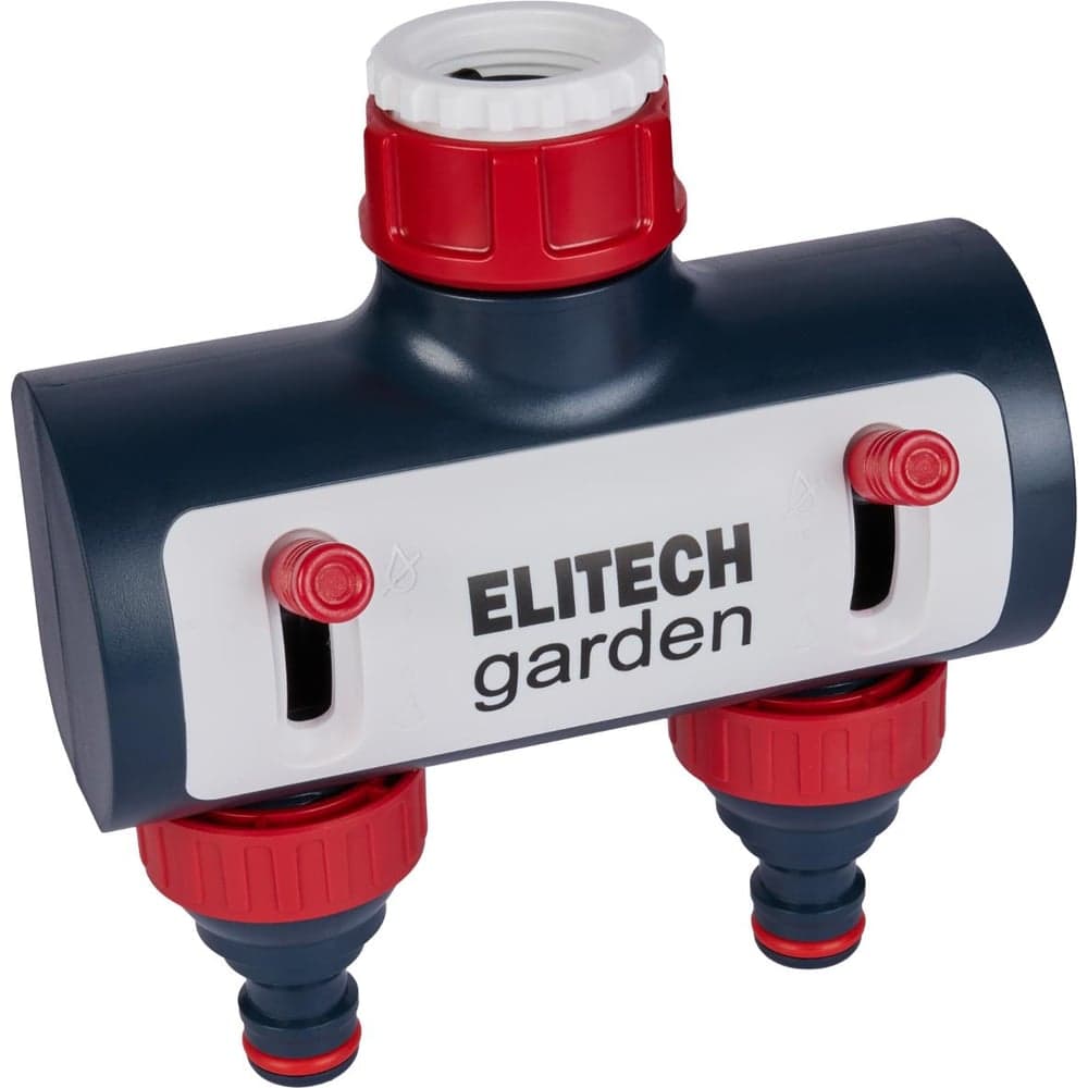 Распределитель потоков 2-х канальный премиум с переходниками 3/4” и 1” HF 003 Garden Elitech 206027