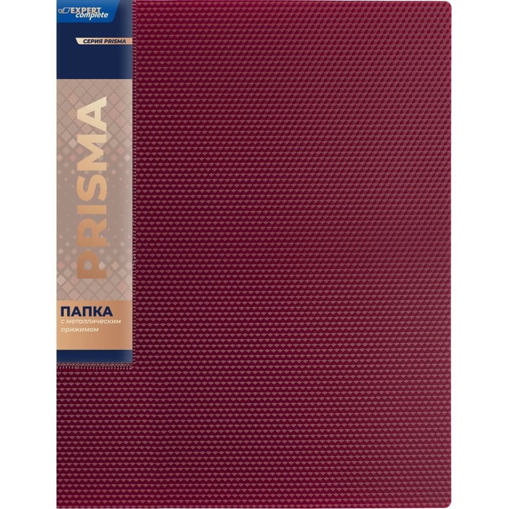 Папка с металлическим прижимом Expert Complete 6 шт., A4, 700 мкм, 20 мм, PRISMA, рубиновый EC210700126 726465