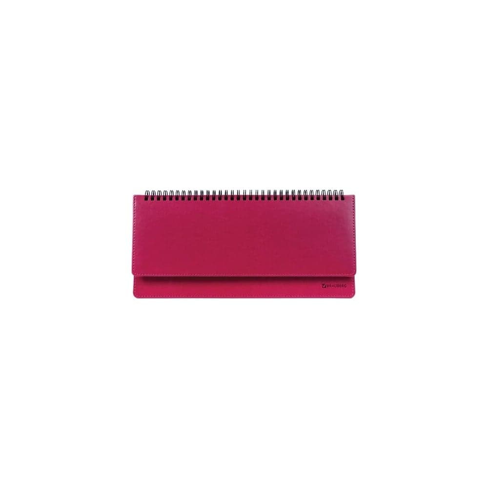 Недатированный планинг BRAUBERG Rainbow 305x140 мм, кожзам, розовый 111699