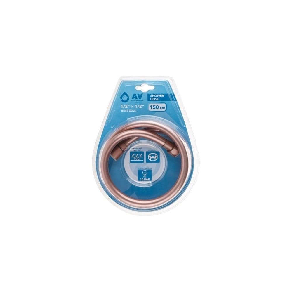 Шланг душевой AV Engineering, PVC, 1/2 г-г, 150 см, розовое золото, AVSSS-113
