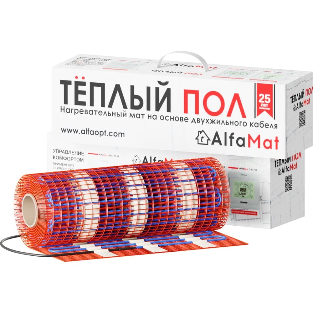 Мат нагревательный AlfaOpt AlfaMat-150 (1,5 м²) AM150-01-5