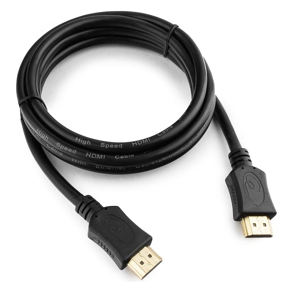 Кабель Cablexpert HDMI 19M/19M, v2.0, Light, позол.разъемы, экран, 1.5м, черный, пакет, CC-HDMI4L-1.5M