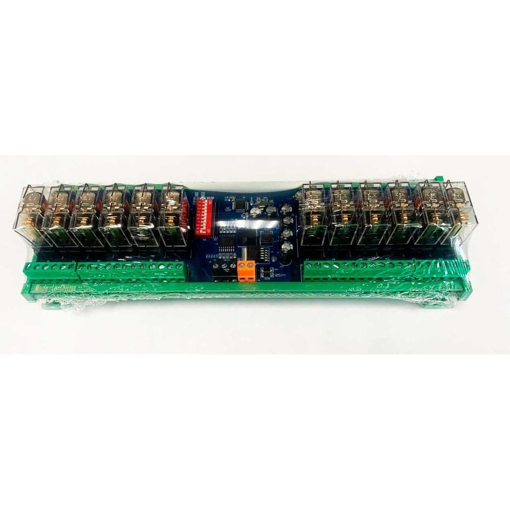 Релейный модуль FOSHAN QINGJUN ELECTRONICS 12 канала, управление по RS485 протокол Modbus-RTU 12-Channel RS485 Relay Module