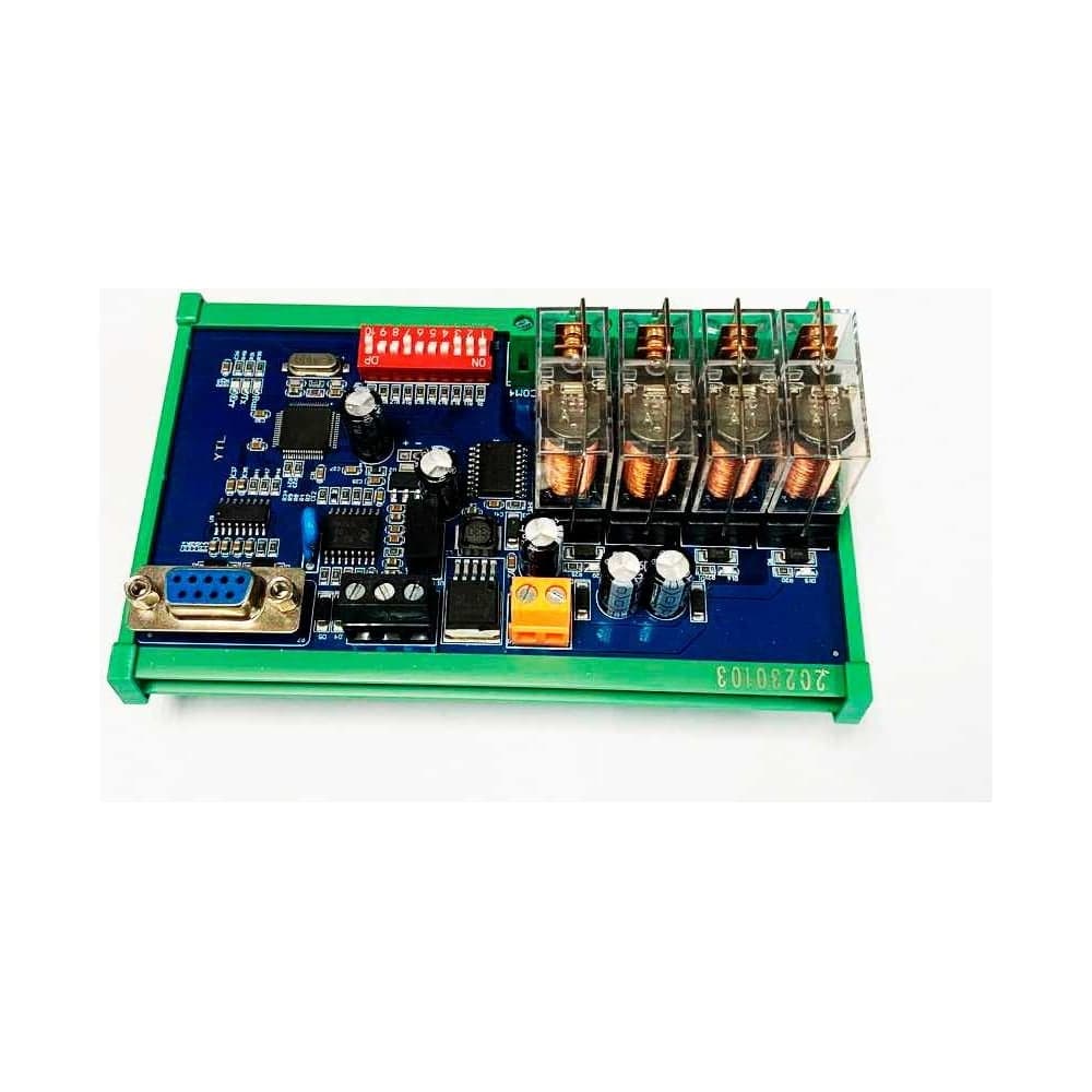 Релейный модуль FOSHAN QINGJUN ELECTRONICS 4 канала, управление по RS485 протокол Modbus-RTU 4-Channel RS485 Relay Module