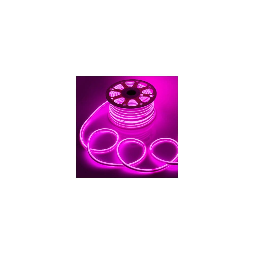 Лента светодиодная Гибкий неон General Lighting Systems, GLS-2835-120-9.6-220-NL-IP67-P 9,6Вт/м 120диод/м 220В 8мм IP67 розовый катушка 50м 505313
