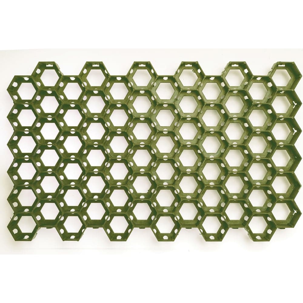 Газонная решетка KIMRIK 1 шт, 68x41x3.3 см, высота с кольями - 6.2 см, зеленая KG738920