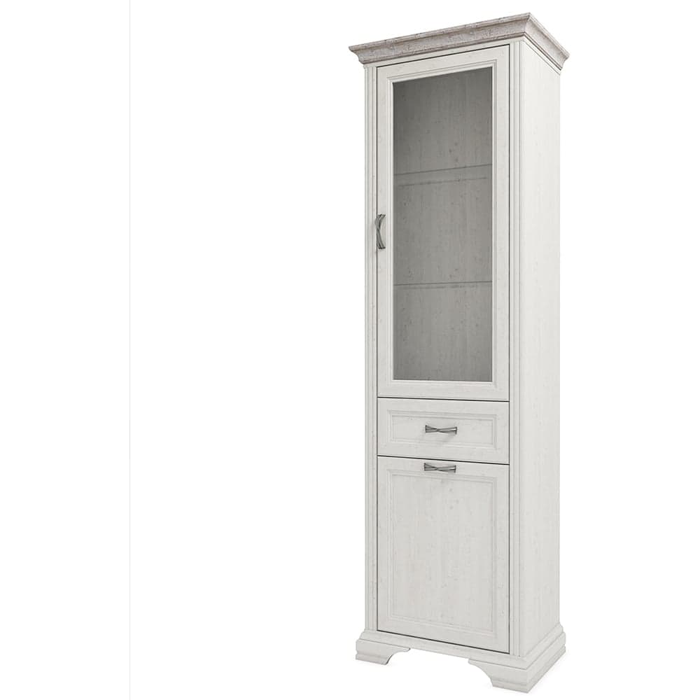 Шкаф с витриной Anrex 1V1D1S, MONAKO, цвет Сосна винтаж/дуб анкона 657130