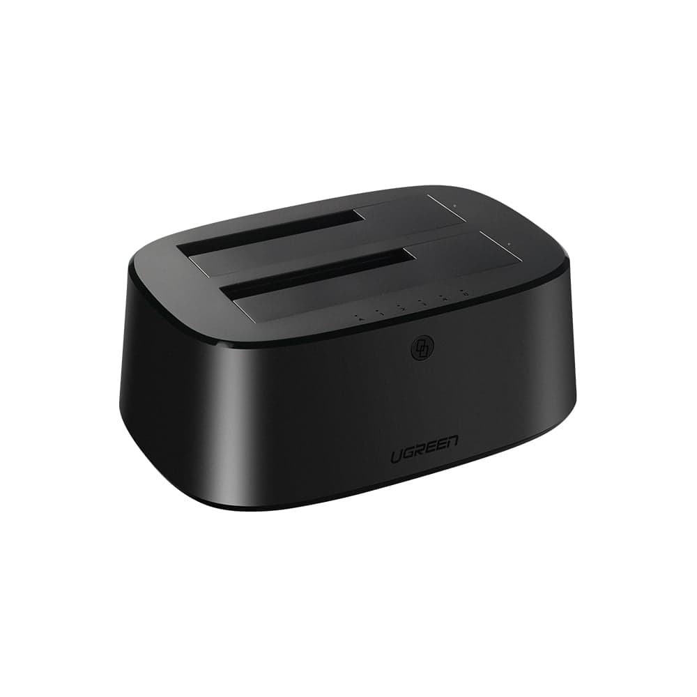 Док-станция для двух жестких дисков Ugreen CM198 (50857) USB 3.0 to SATA Dual-Bay Hard Drive Docking Station EU. Цвет: черный 50857_