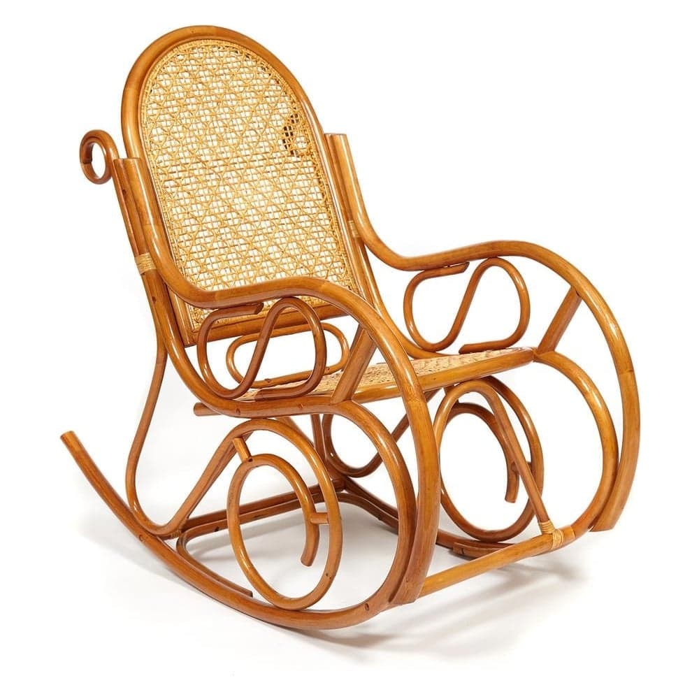 Кресло-качалка Tetchair MILANO (разборная) / без подушки / ротанг top quality, 58x136x103 см, Cognac (коньяк) 13273
