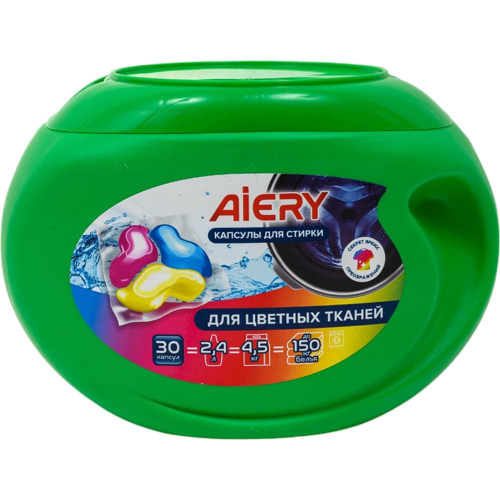 Капсулы для стирки Aiery Color 30 шт х 13гр /банка (390гр) 20018898