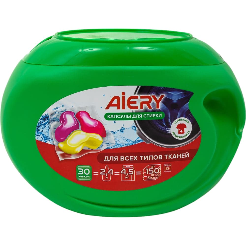 Капсулы для стирки Aiery Universal 30 шт х 13гр /банка (390гр) 20018899
