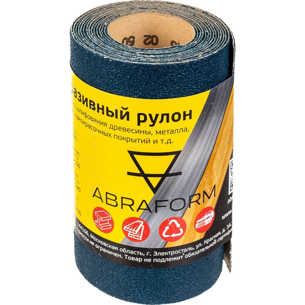Рулон абразивный БУМ (115х2500 мм; P60) ABRAFORM afr115-2500-060
