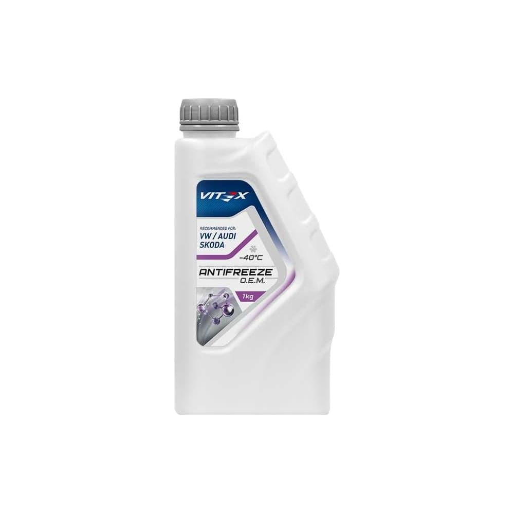 Антифриз VITEX O.E.M. for VolksWagen Audi Skoda -40 G12++ Фиолетовый для европейских автомобилей VW TL 774-G Mercedes-Benz 325.5, MAN (324 Typ Si-OAT) 1 кг v112501