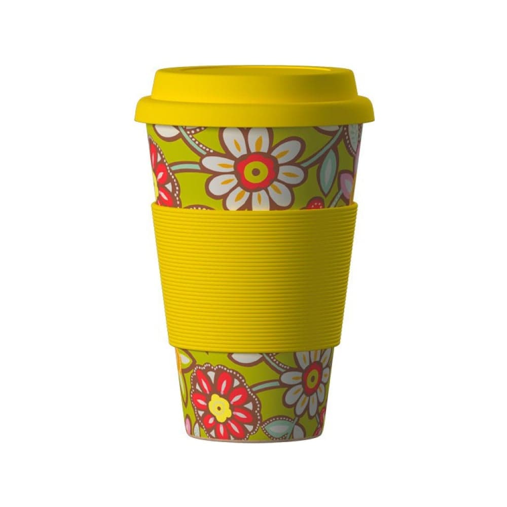 Стакан из бамбукового волокна Areon ЭКО BambooCup, Желтые маргаритки, 400 мл 280-386