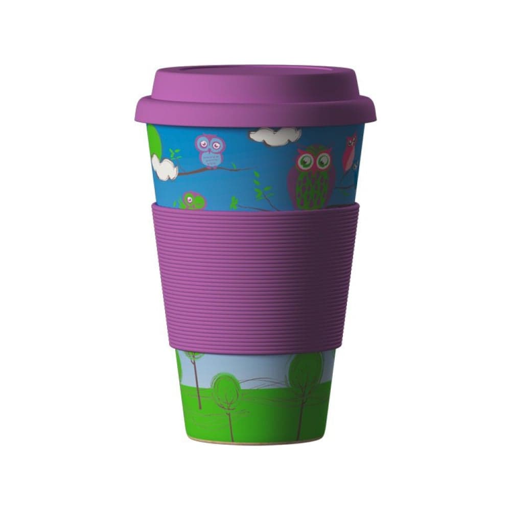 Стакан из бамбукового волокна Areon ЭКО BambooCup, СОВЫ, 400 мл 280-367