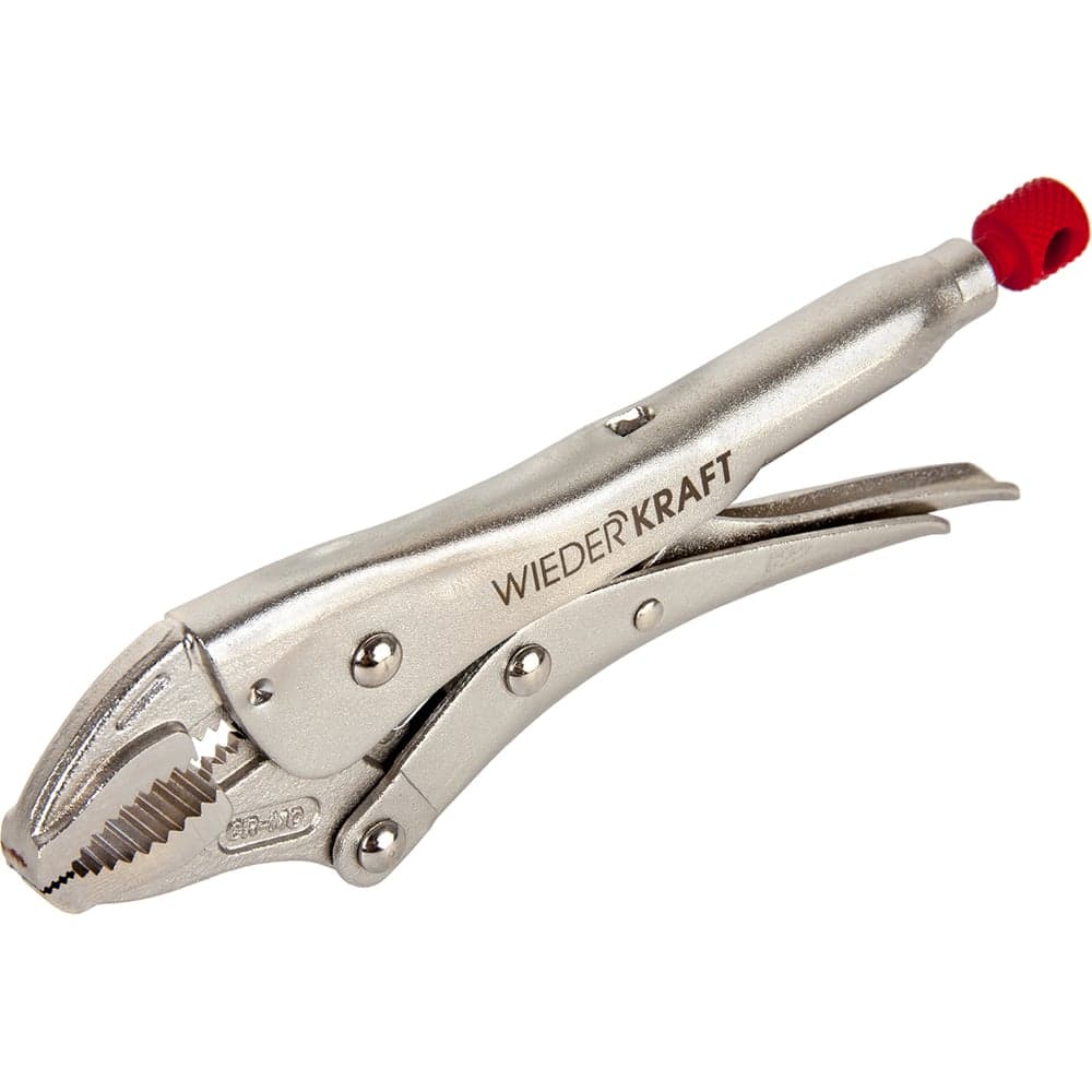Зажим WIEDERKRAFT сварочный закругленный с фиксатором 7"/175 мм WDK-65103