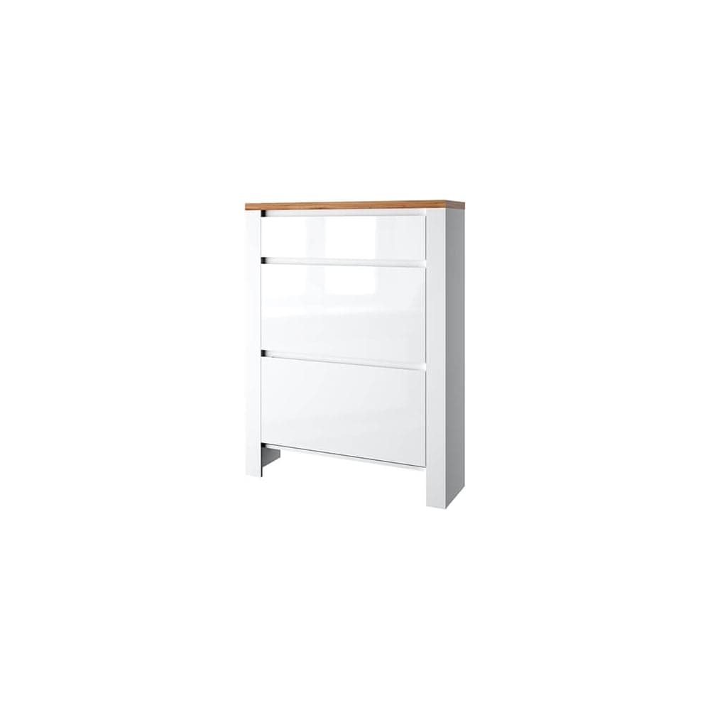 Тумба для обуви Anrex 2D1S, TAURUS, цвет белый\дуб вотан 670479