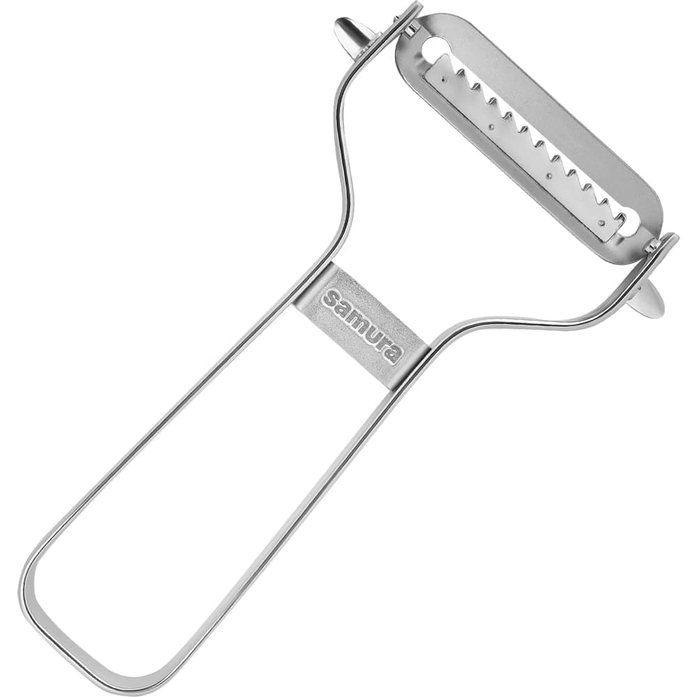 Овощечистка Samura из нержавеющей стали, лезвие зубчатое julienne SVP-01J/K
