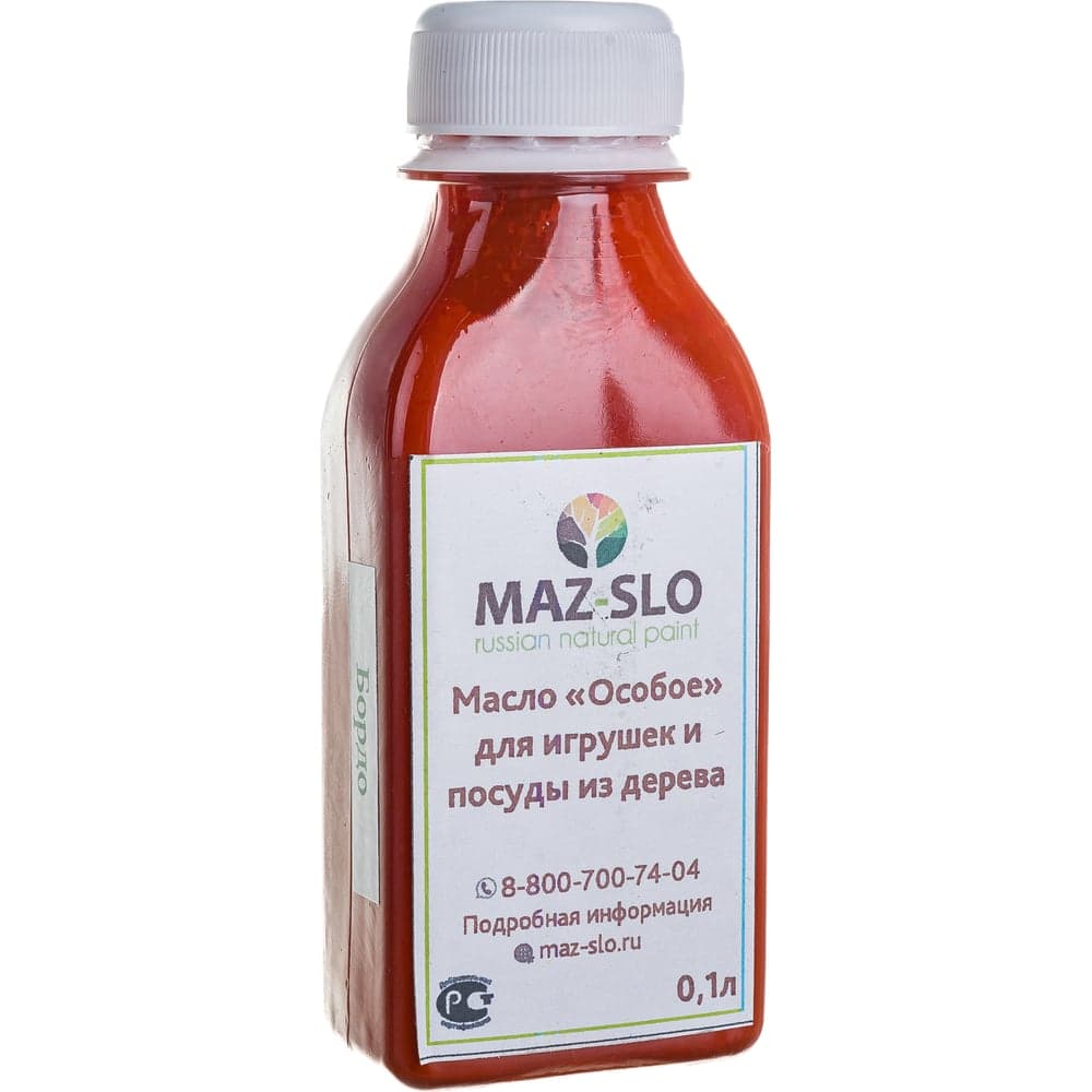 Масло для игрушек и посуды из дерева MAZ-SLO "Особое" цвет Бордо, 100 мл 8064240
