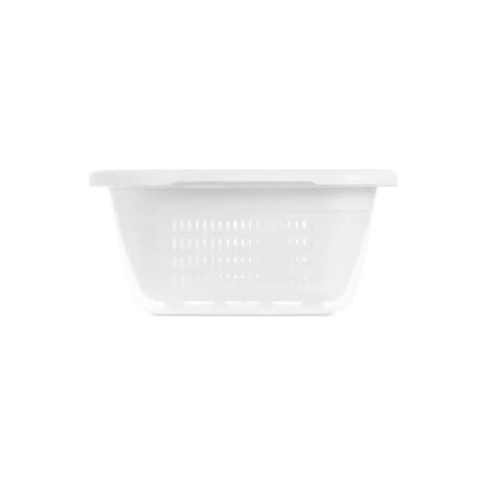 Миска HOBBY LIFE EMERALD белая 1.3 л квадратная с дуршлагом HL031076SW