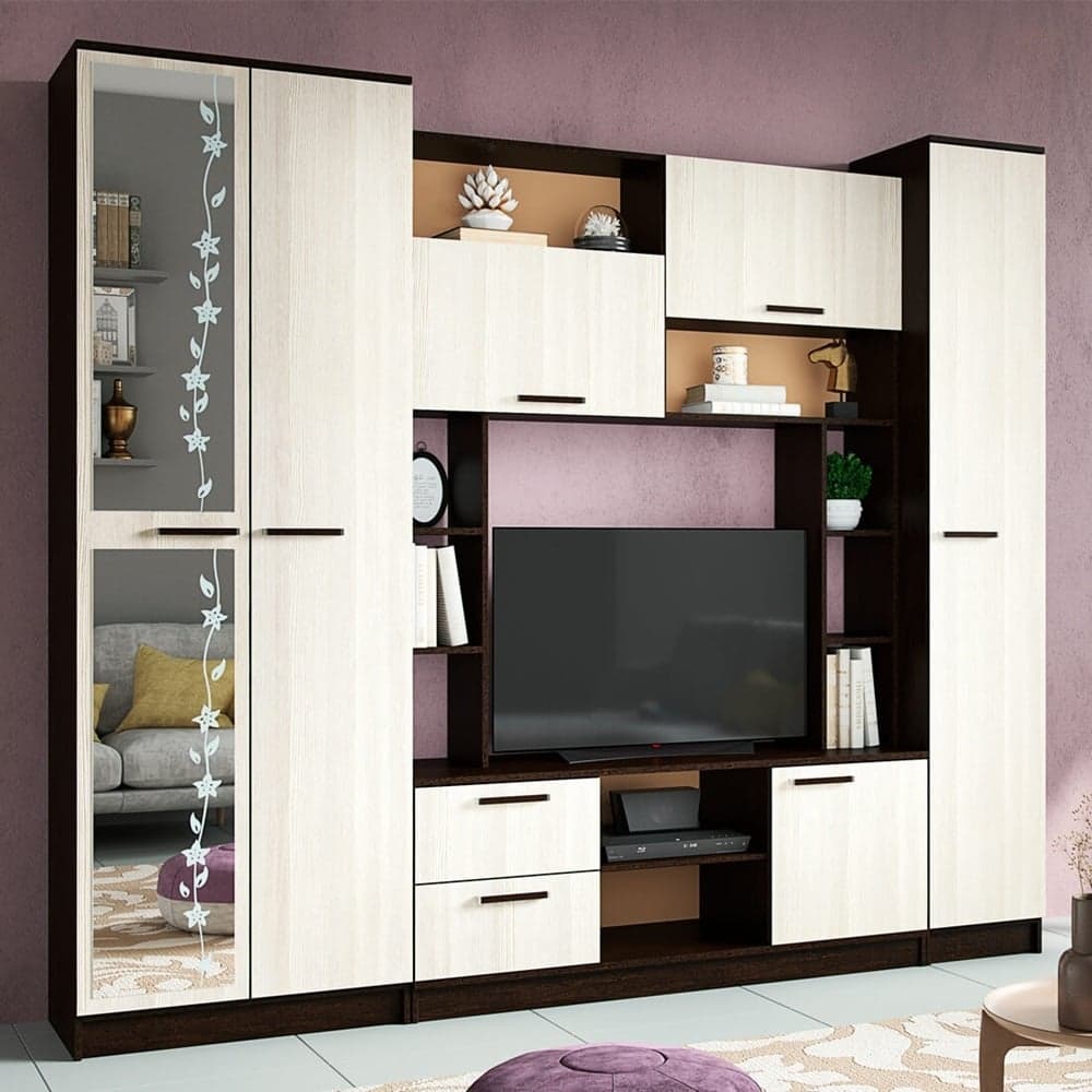 Стенка в гостиную Арника Флора, венге Т0018097