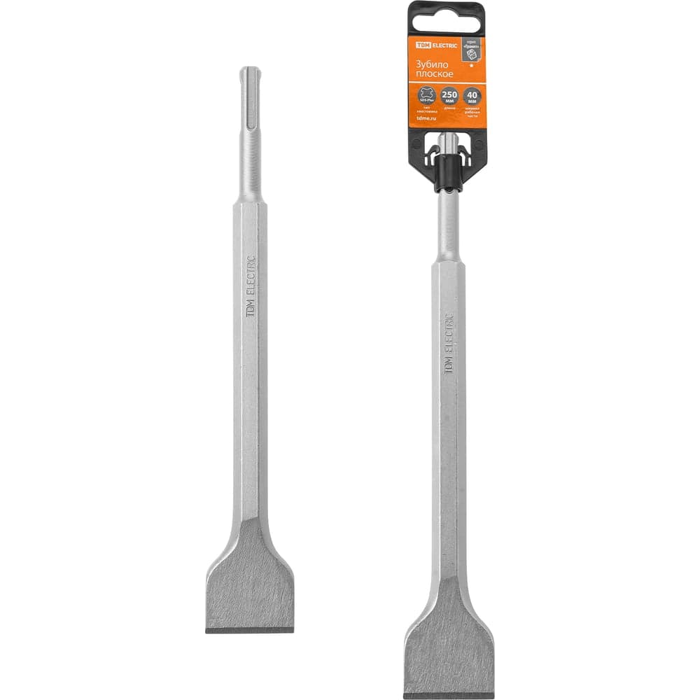 Бур для перфоратора TDM ELECTRIC зубило плоское 40×250 мм, SDS-Plus SQ1095-0102