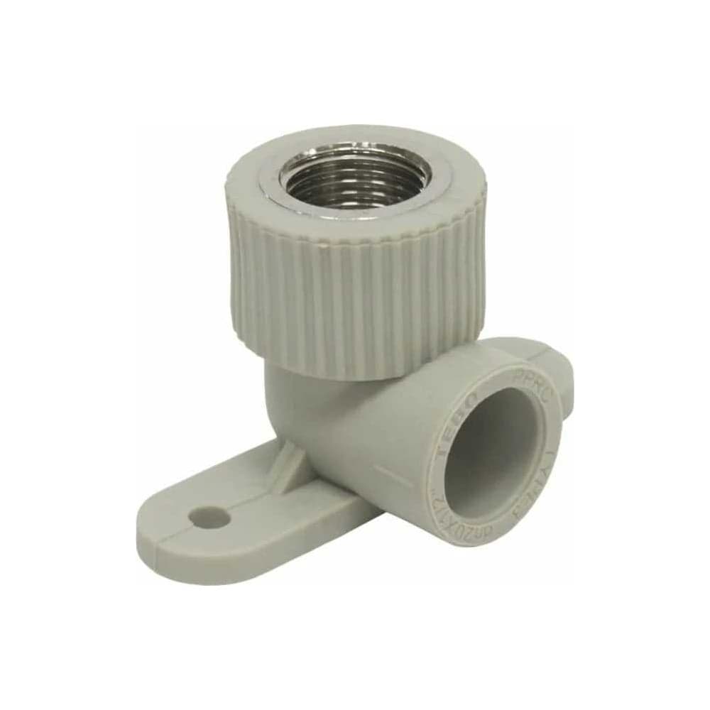 Угольник комбинированный TEBO PPR 20x1/2 ВР с креплением серый 031033802