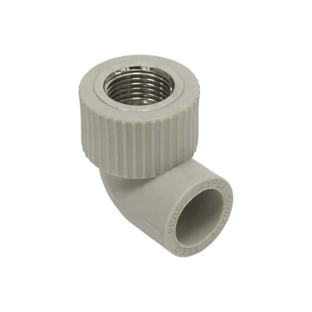 Угольник комбинированный TEBO PPR 32x3/4 ВР серый 031030410