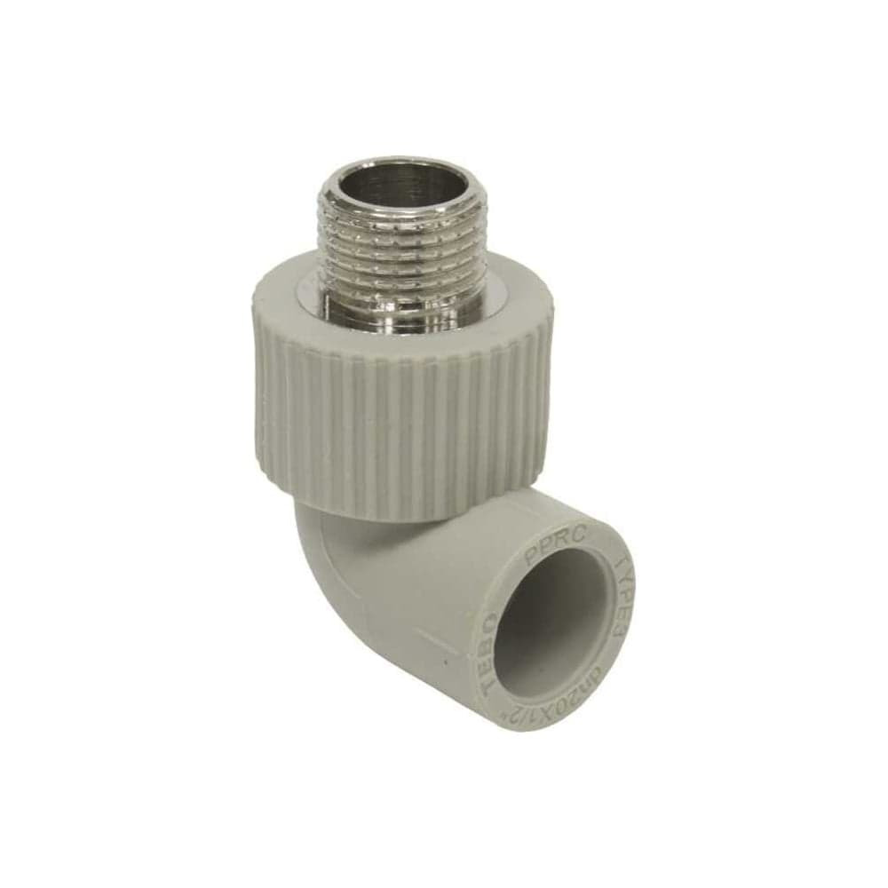 Угольник комбинированный TEBO PPR 25x1/2 НР серый 031030606
