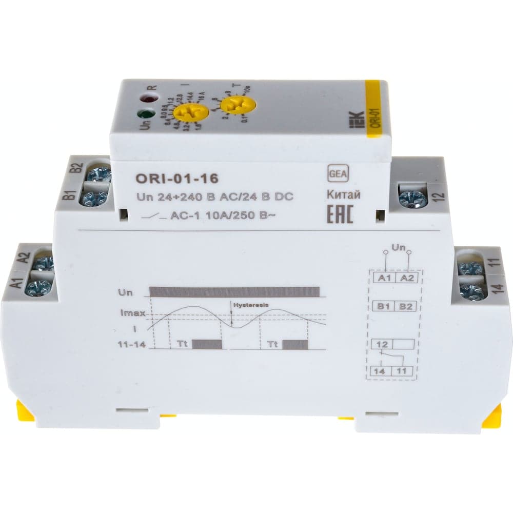 Реле тока IEK ORI 1,6-16А 24-240В AC/24В DC ORI-01-16