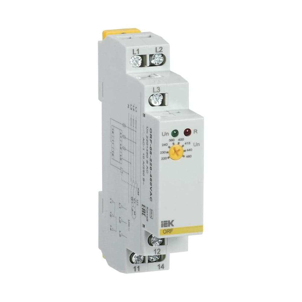Реле фаз IEK ORF 08. 3фазы 220-460 В AC ORF-08-220-460VAC