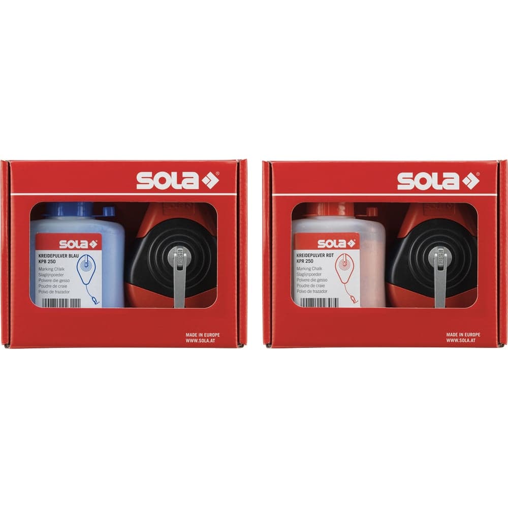 Шнур малярный для отбивки и порошок меловый красный SOLA CLP 30 SET R 66110642