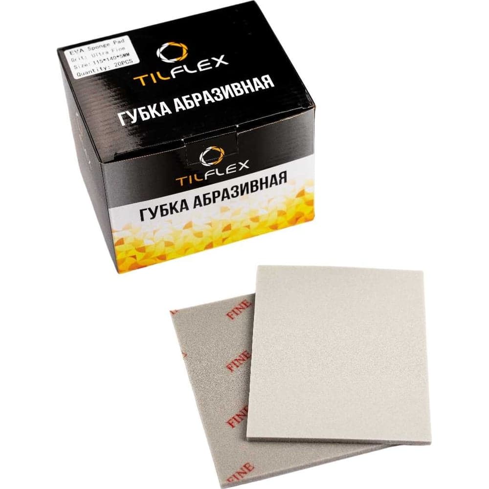 Односторонняя шлифовальная губка TILFLEX на плотной вспененной основе, 115x140x5 mm, FINE, 20 шт. TL20/20