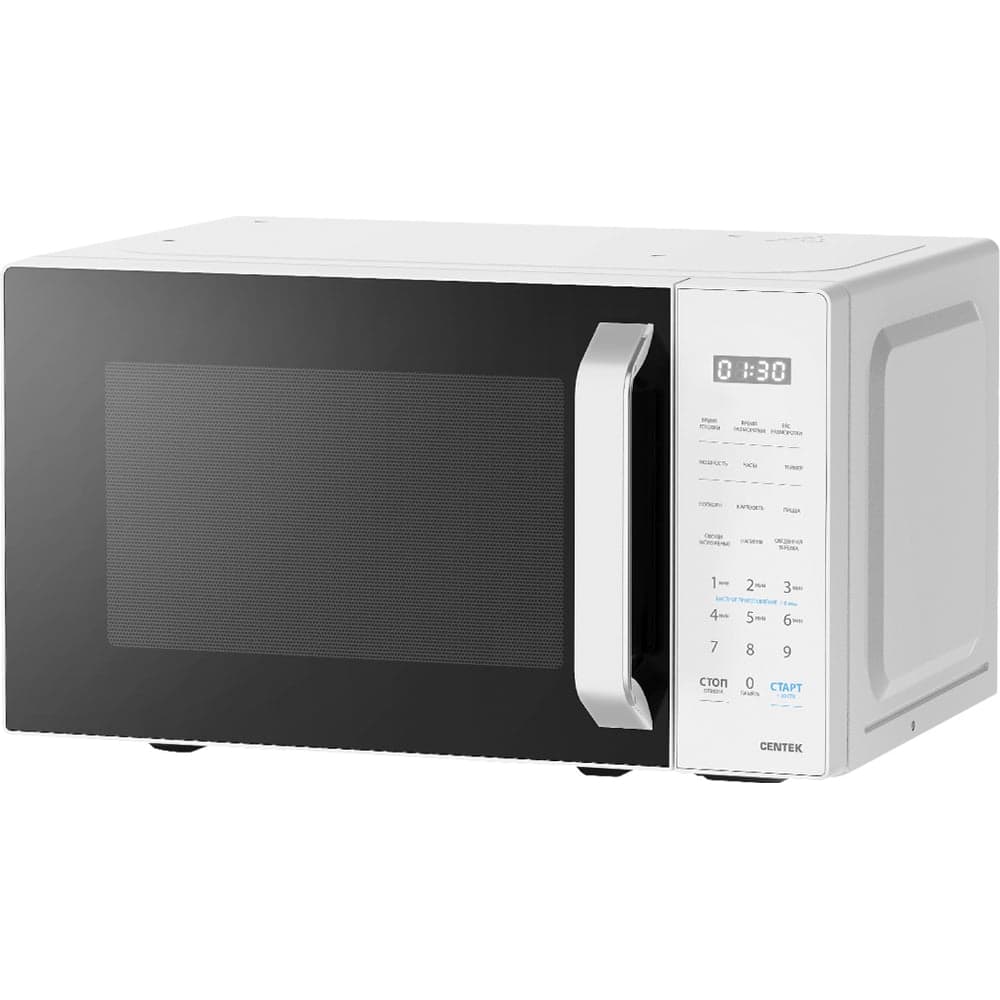 Микроволновая печь Centek CT-1551 белый, 700 Вт, 20 л, 11 режимов, ф-я памяти, блокировка ручки, электронное управление CT-1551 White