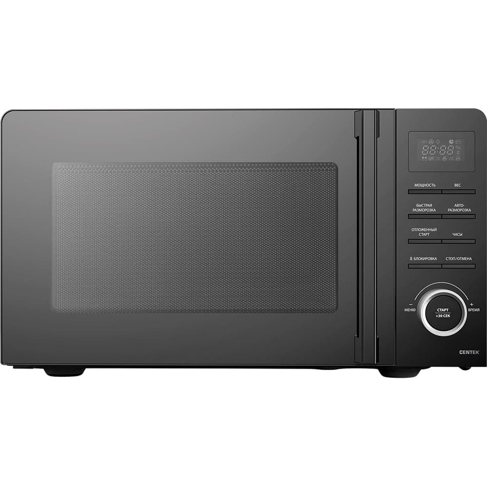 Микроволновая печь Centek CT-1562 черный, 700 Вт, 20 л, LED дисплей, 11 уровней мощности, таймер, подсветка CT-1562 Black