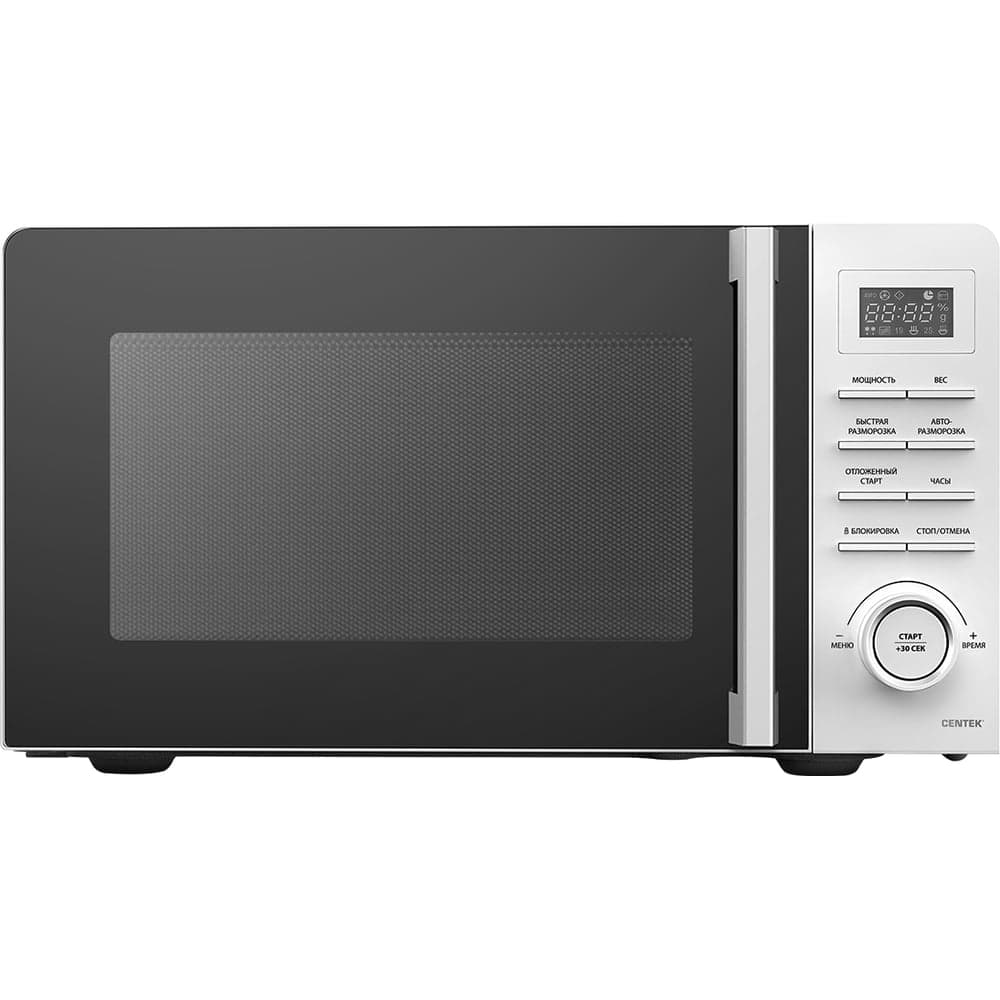 Микроволновая печь Centek CT-1562 белый, 700 Вт, 20 л, LED дисплей, 11 уровней мощности, таймер, подсветка CT-1562 White