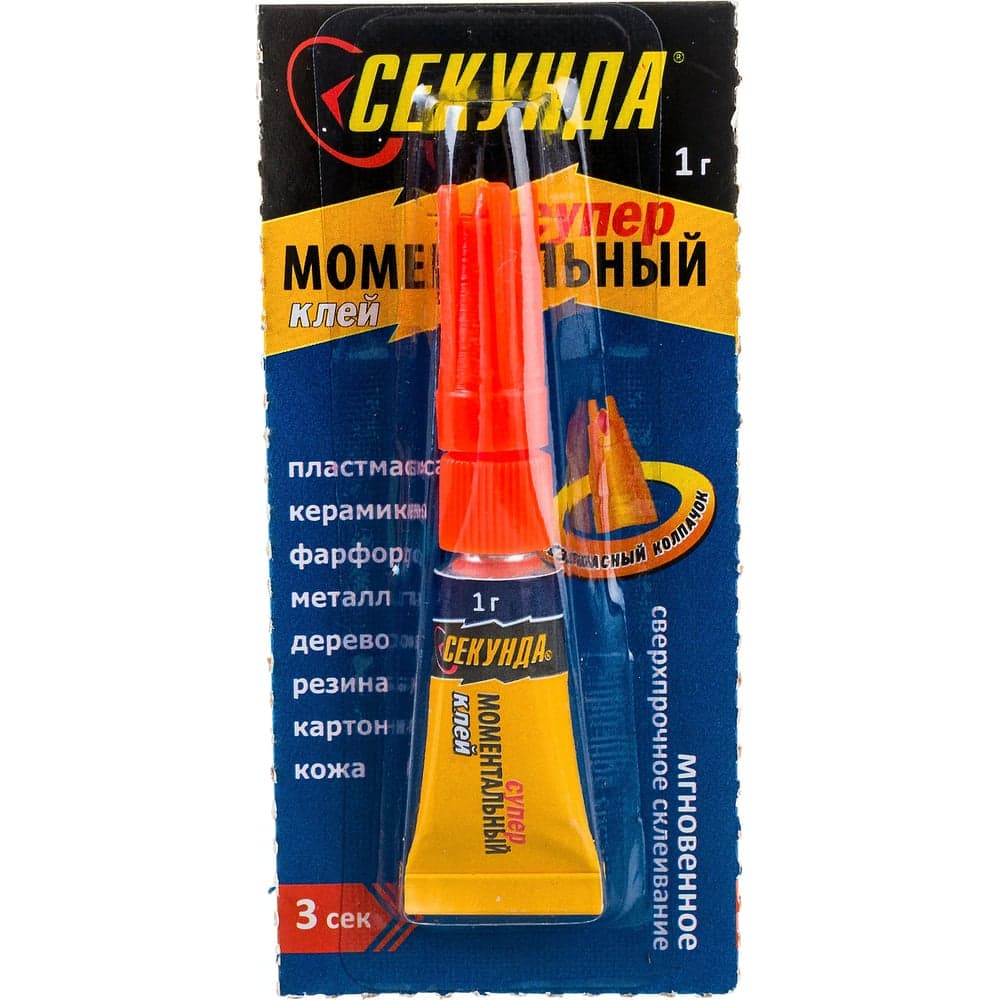Моментальный клей Секунда 1 г, блистер мини-карт на листе 403-205
