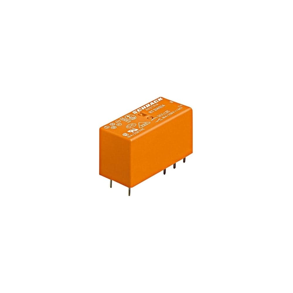 Реле силовое Schrack Technik PCB 2 перекл. конт, 8A, 115V АC, 5mm артикул Австрия RT424615