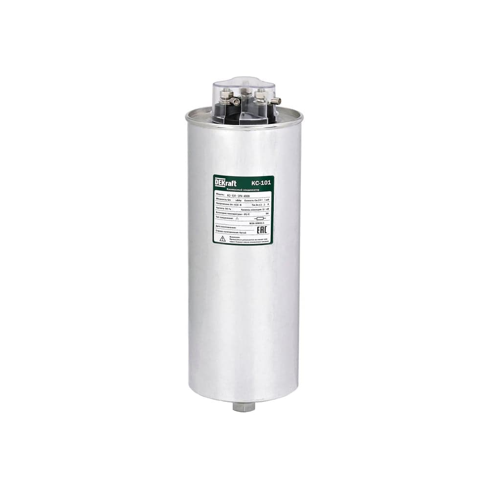 Косинусный конденсатор КС-101, трехфазный, 400 В, 25 кВАр Dekraft 50414DEK