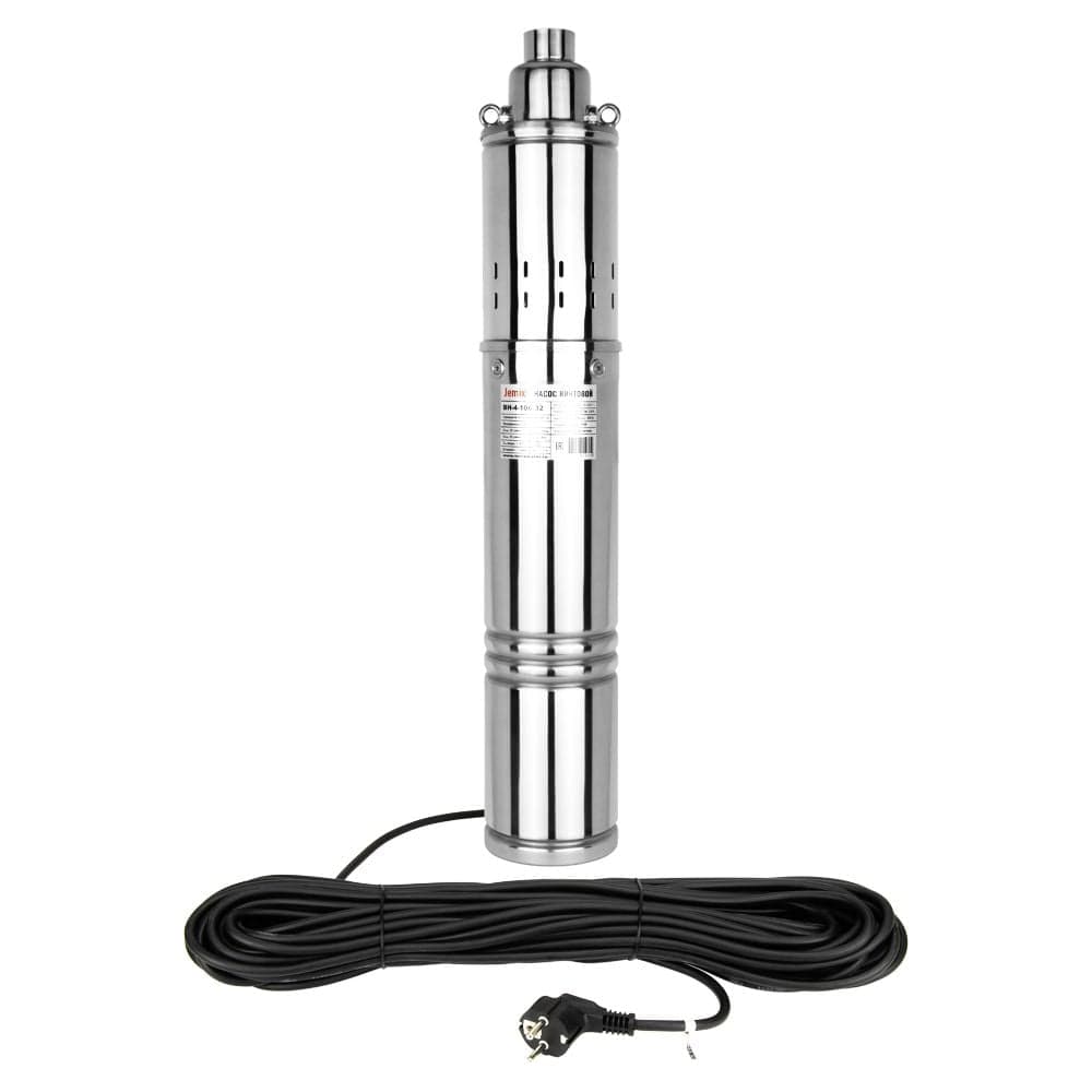 Винтовой насос Jemix 4-QGB-1-85M Ø 102 мм (4"), мощность 550 Вт, эл.кабель 40 м, макс. напор 110 м, ном. напор 50 м, при 1.8 куб.м/ч, встроенный блок управления, материал винта сталь ВН-4-110-48